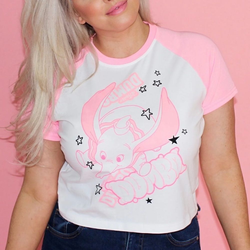 Dumbo Neon Crop T-Shirt - Picture 2 of 3
